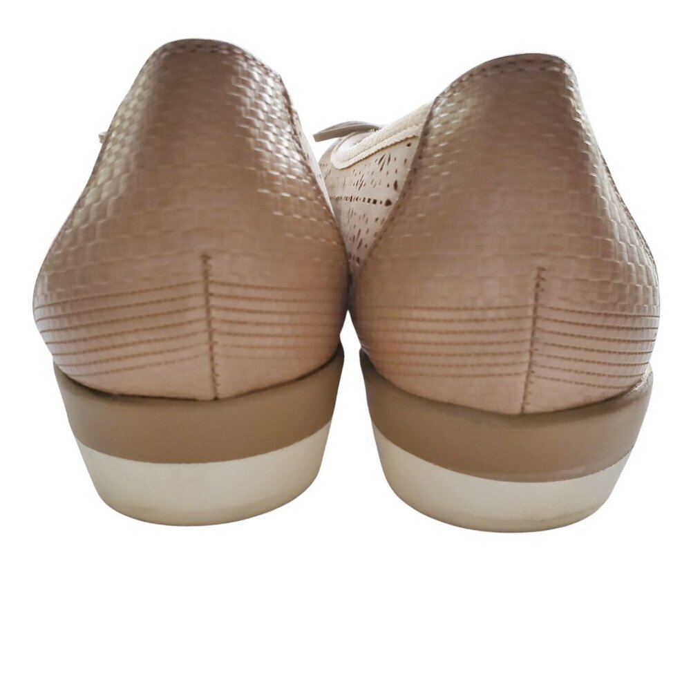 White Mountain Ballet Flats Rubber Platform Sole Tan Perforated Sporty Flats 7.5 - Picture 6 of 13